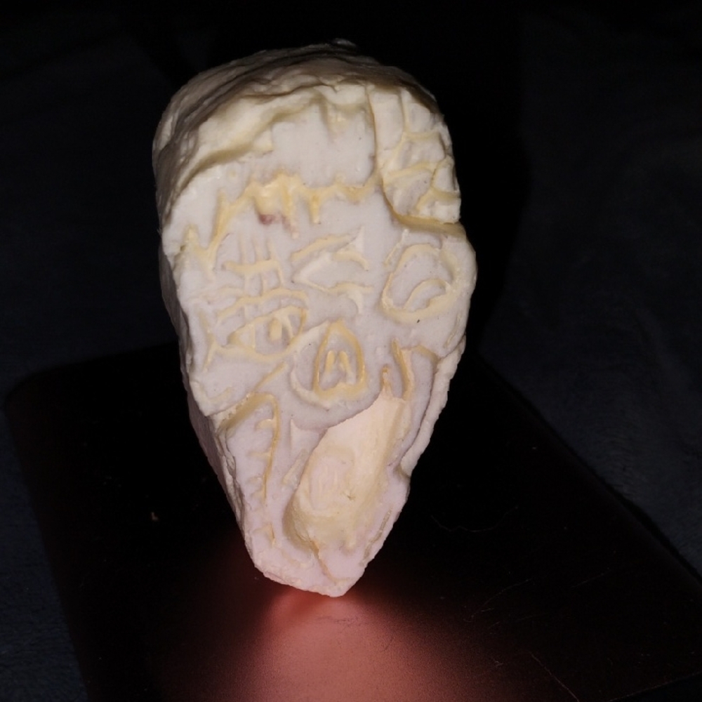 Handcrafted White Stone Sculpture